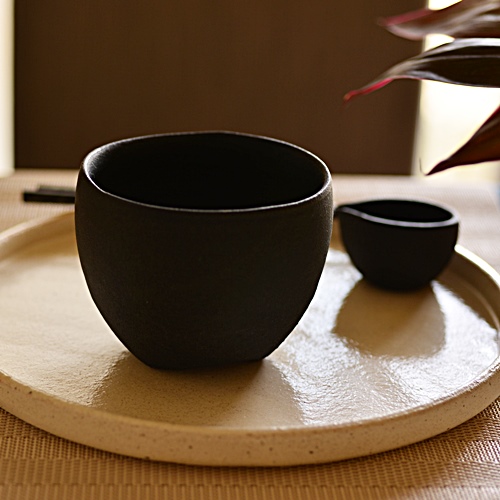 大野香織 銹黒カフェオレボウル 作家もの和食器通販通販 Ivory