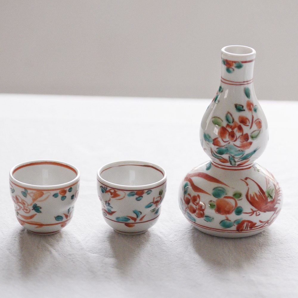 呉須赤絵　酒器｜九谷美陶園
