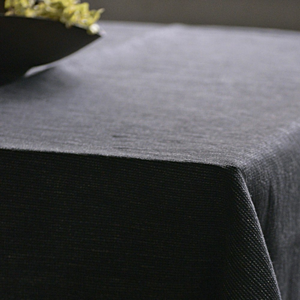 リネン　テーブルクロス　ブラック　150x250cm｜Pisa Design
