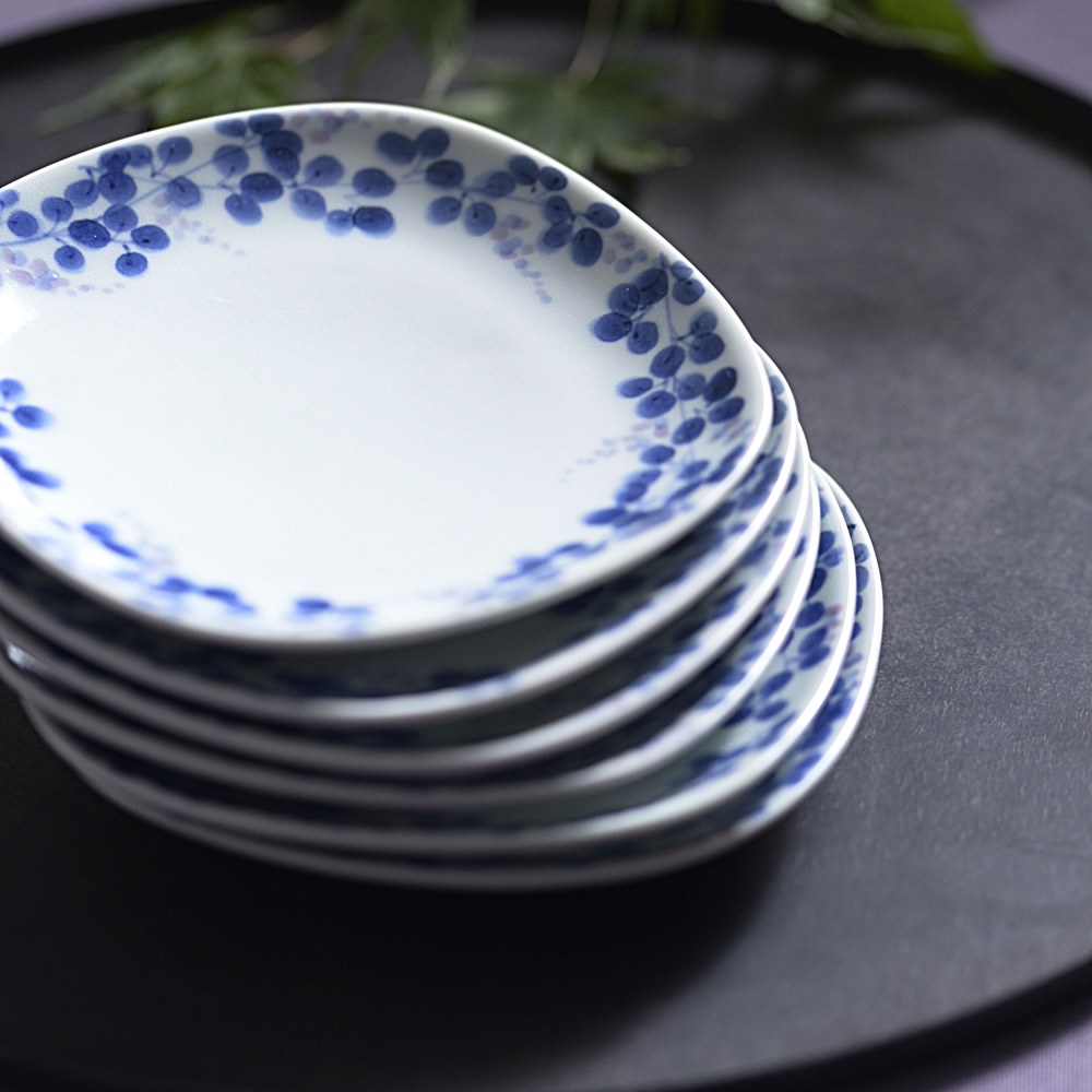 太田早紀　萩の風　丸角4寸皿