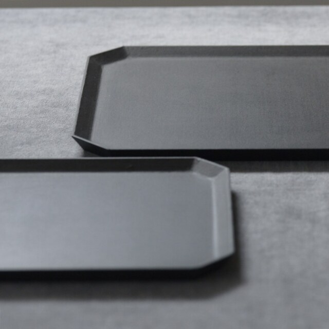 〔受注制作品〕漆器 正方形　隅切皿｜冨樫孝男（納期約4か月）