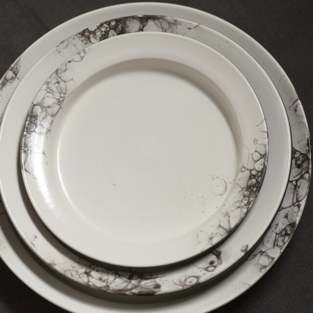 【受注制作品】Rim Plate white　若生沙耶香 ＊納期6〜8か月