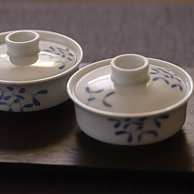 〔受注制作品〕島村ナナ　ヤドリギ紋様蓋物小＊納期6～9か月