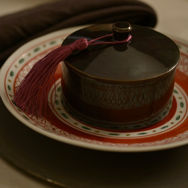 瑛生の器（九谷美陶園）｜瑛生の器 九谷美陶園 油滴天目蓋付向付