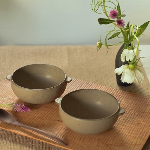 [受注制作品]　藤田千絵子　brown スープわん小　※納期約２〜３...