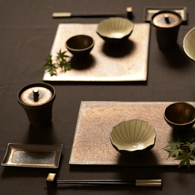 奥田章｜金彩｜のり皿｜作家もの和食器通販”IVORY
