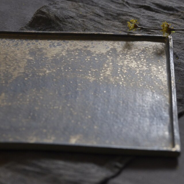 水野幸一｜銅彩釉 正角四方縁 大皿｜作家の器と暮らす。IVORY