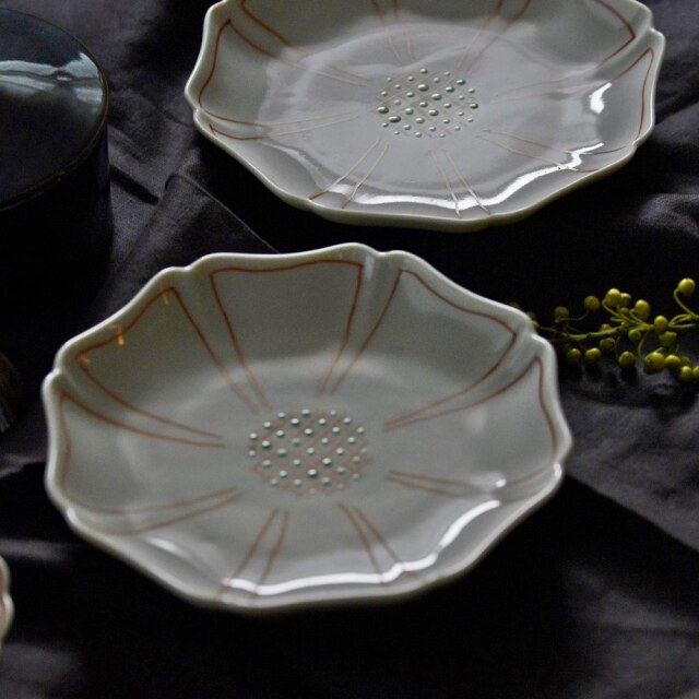 瑛生の器（九谷美陶園）｜瑛生の器 九谷美陶園 赤絵花文様五寸輪