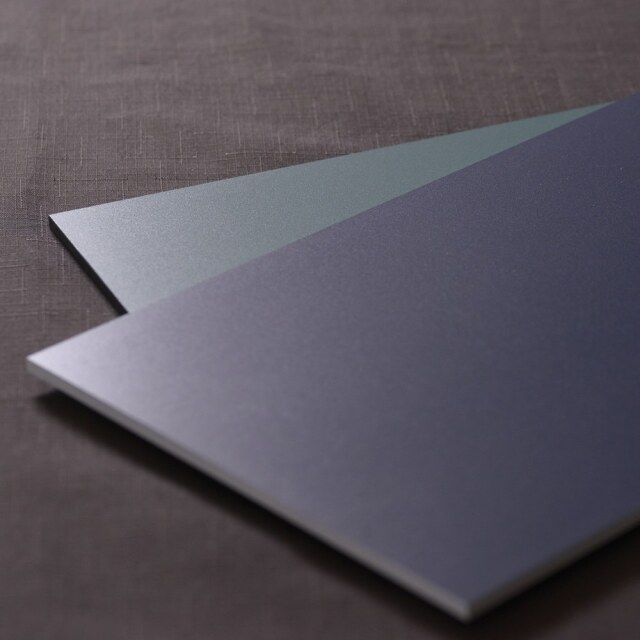 ゴールドとシルバーのリバーシブル折敷プレート 6枚セット SAN＆