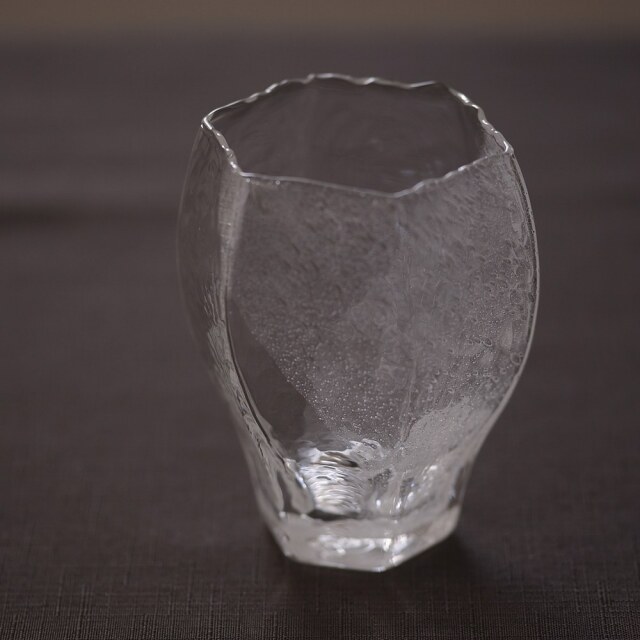 末國清吉 六角グラス｜手になじむ透明なガラスの器