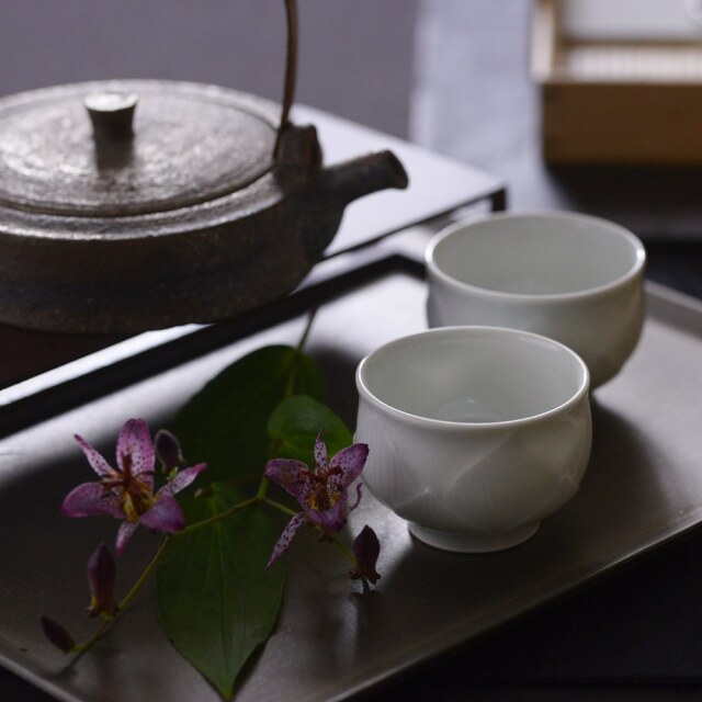 〔受注制作品〕島村ナナ　蓮の花弁紋様　ぐい呑み　＊納期6〜9か月