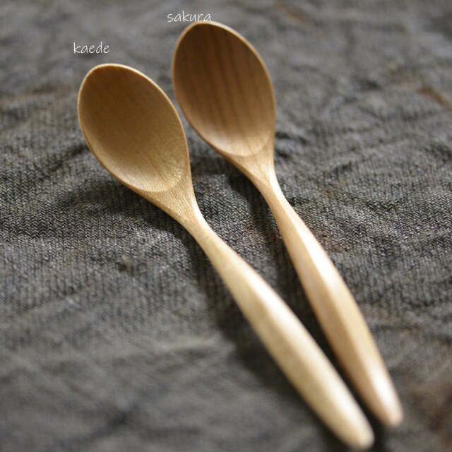 後藤文生｜天然木ちゃわん蒸しスプーン 14cm｜作家もの和食器通販通販