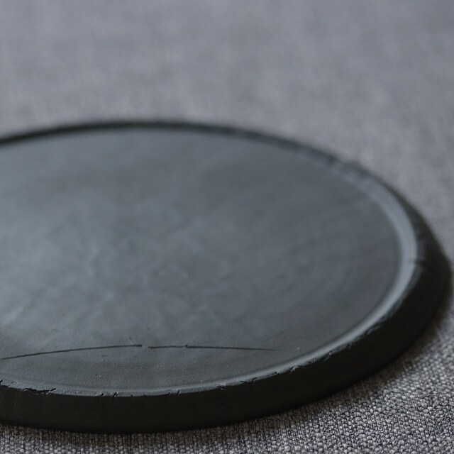 【新品未使用】西田ゆか　プレート　円形プレート　銀彩 新品未使用】西田ゆかプレート円形プレート銀彩