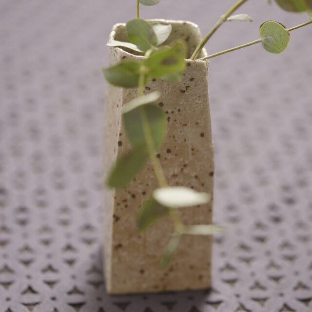 原康広（弥兆窯）｜角一輪挿し｜作家もの和食器通販”IVORY