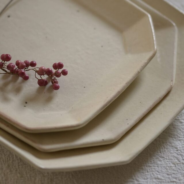 古谷浩一｜古谷製陶所｜八角プレート｜八角ケーキ皿｜もの和食器通販