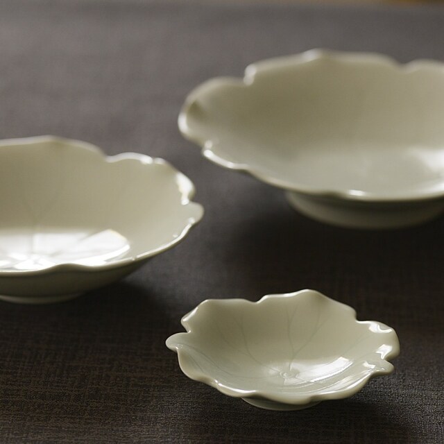 [受注制作品]　島村ナナ　蓮の葉皿　＊納期約２ヶ月