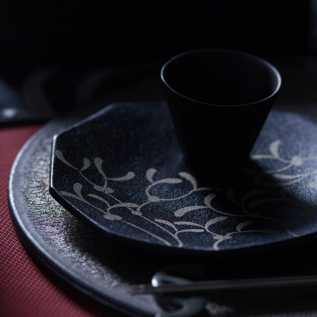 菊地遥香｜十角プレート 宿木｜作家もの和食器通販通販 IVORY