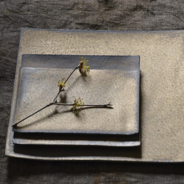 水野幸一｜銅彩釉 角板皿｜作家の器と暮らす。IVORY