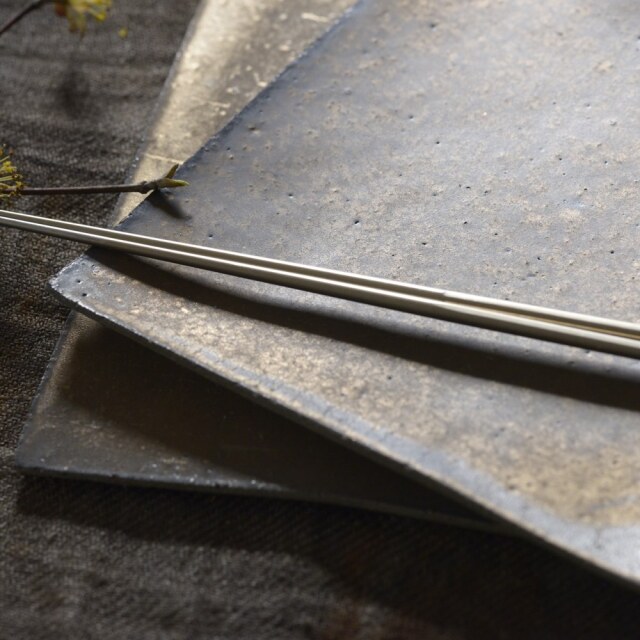 水野幸一｜銅彩釉 角板皿｜作家の器と暮らす。IVORY