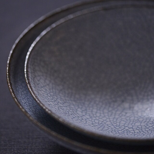 水野幸一｜墨貫入 鉢｜作家もの和食器通販”IVORY