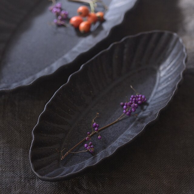 村上直子｜KAIプレートロング｜作家もの和食器通販”IVORY