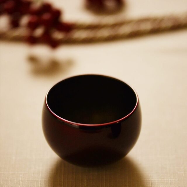 [受注制作品　]冨樫孝男　玉虫　内　四分一塗　丸ぐい呑　＊納期３〜４ヶ月