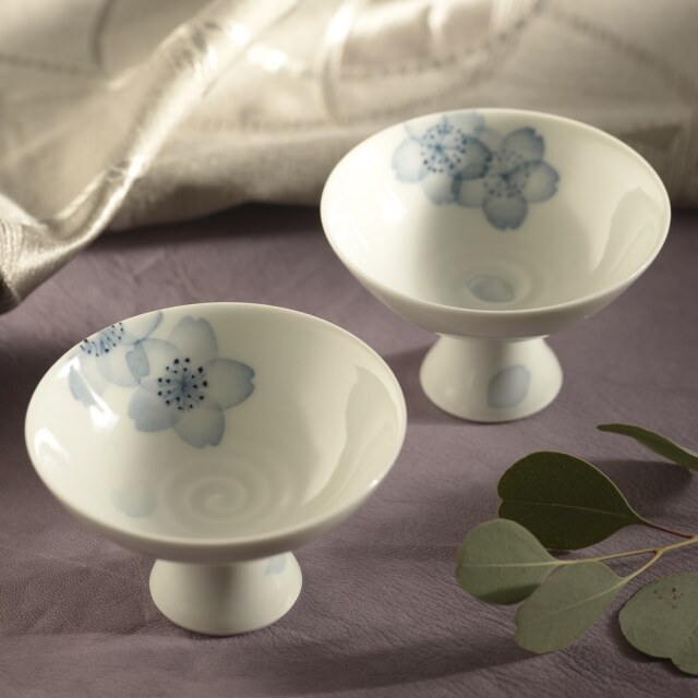 〔受注制作品〕島村ナナ 桜紋様高杯　＊納期6～9か月