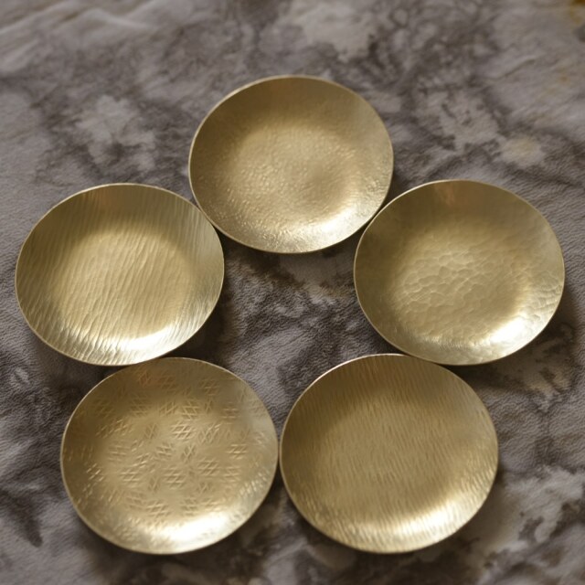 横沢美佳 真鍮 mini brass tray 「pattern」作家もの和食器通販”IVORY