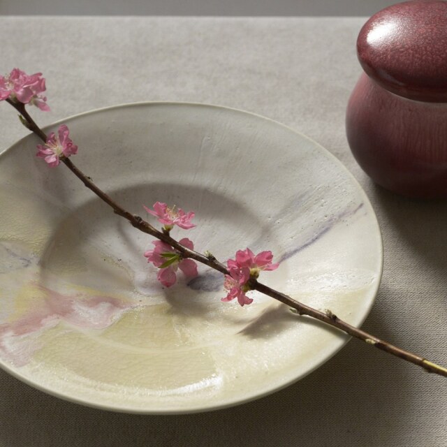 【激安通販 オンラインショップ】日用品 紫蓮｜白リム鉢 ｜作家の器と暮らす。IVORY 食器