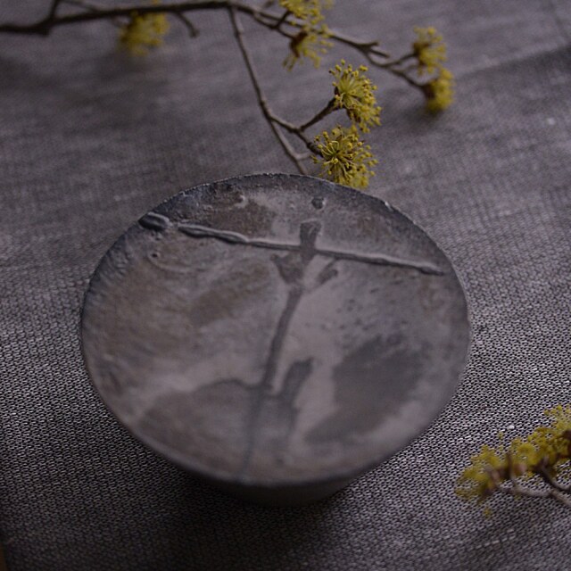 須恵器高坏皿｜螢窯　＊１点もの