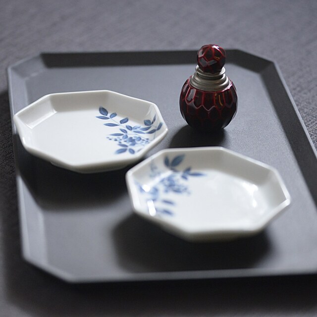 隅切長角皿 ｜冨樫孝男