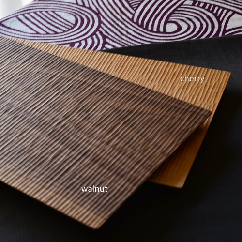 ふるいともかず　木製さざ波プレートL（長方形）　30.5cm　