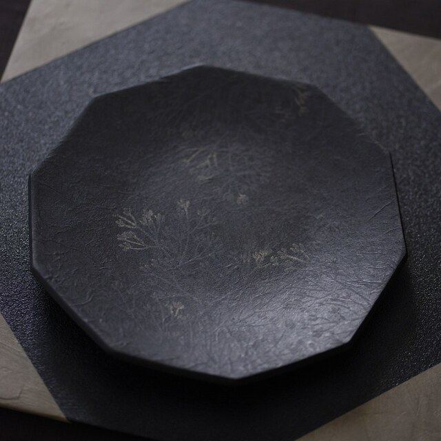 菊地遥香｜十角プレート 宿木｜作家もの和食器通販通販 IVORY