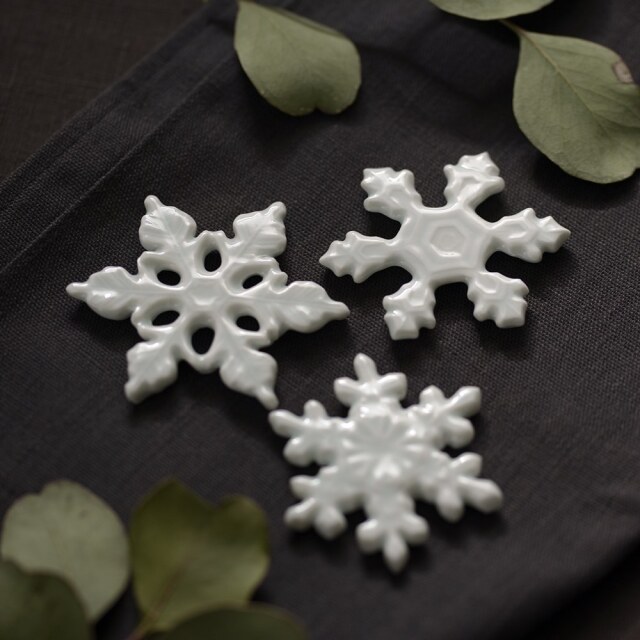 〔受注制作品〕【こねこ便420対応】島村ナナ 雪の結晶箸置き＊納期6～9か月
