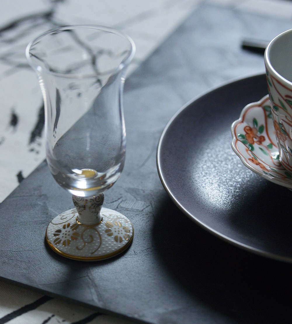 瑛生の器（九谷美陶園）｜九谷和グラス 冷酒グラス｜作家の器と