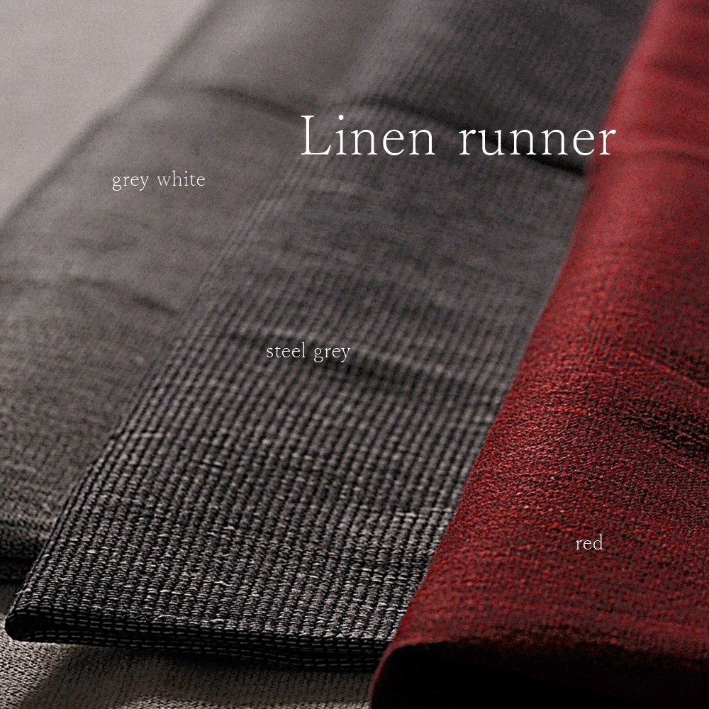 【こねこ便420対応】PISA DESIGN　リネンランナー(テーブルランナー)