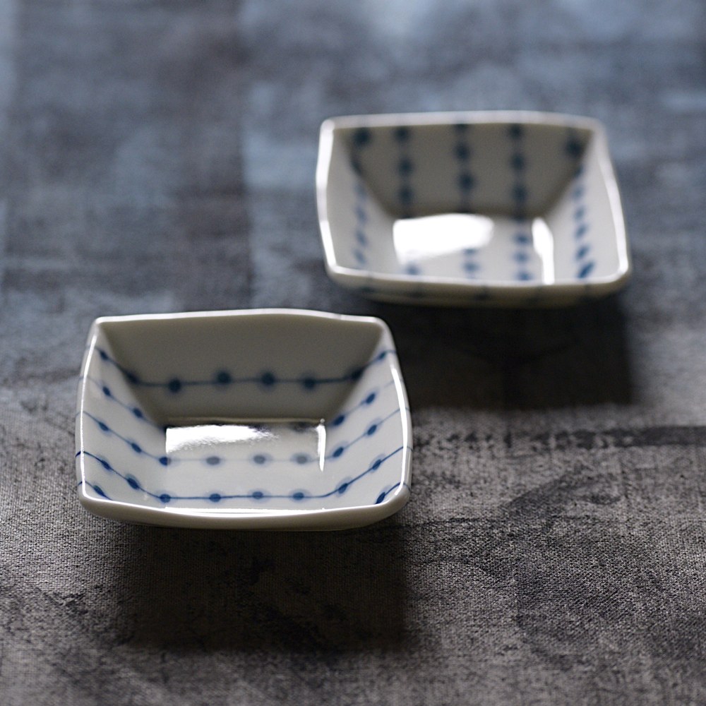 ［受注制作品］角マメ皿　豆しぼり｜島村ナナ（納期6〜9ヶ月）