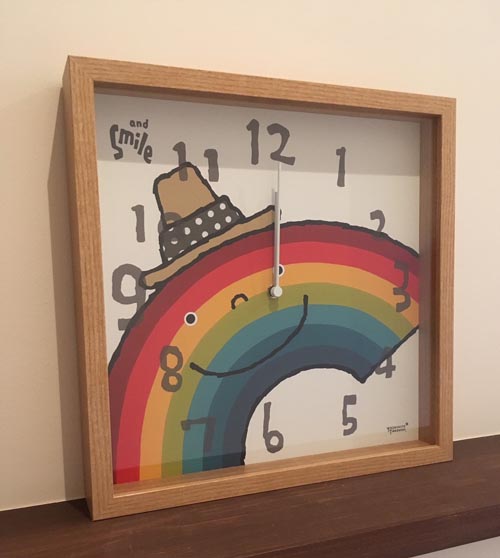 掛け時計・虹[アイボリー・武内祐人]