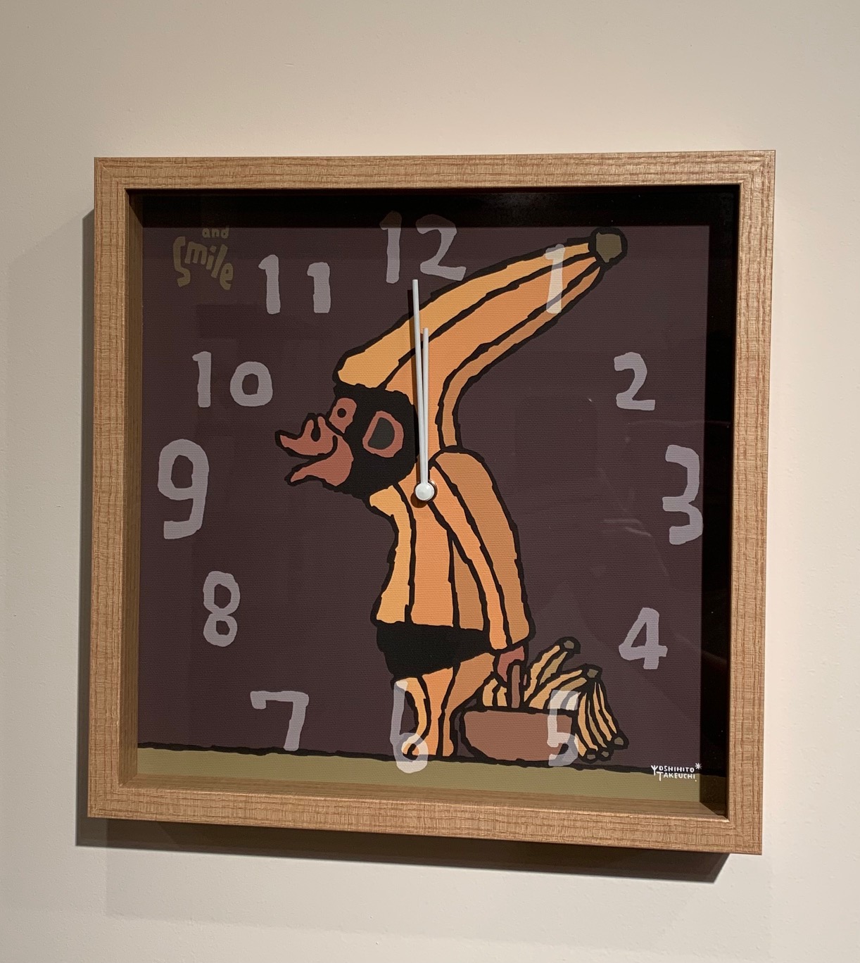 掛け時計・チンパンジー[アイボリー・武内祐人]