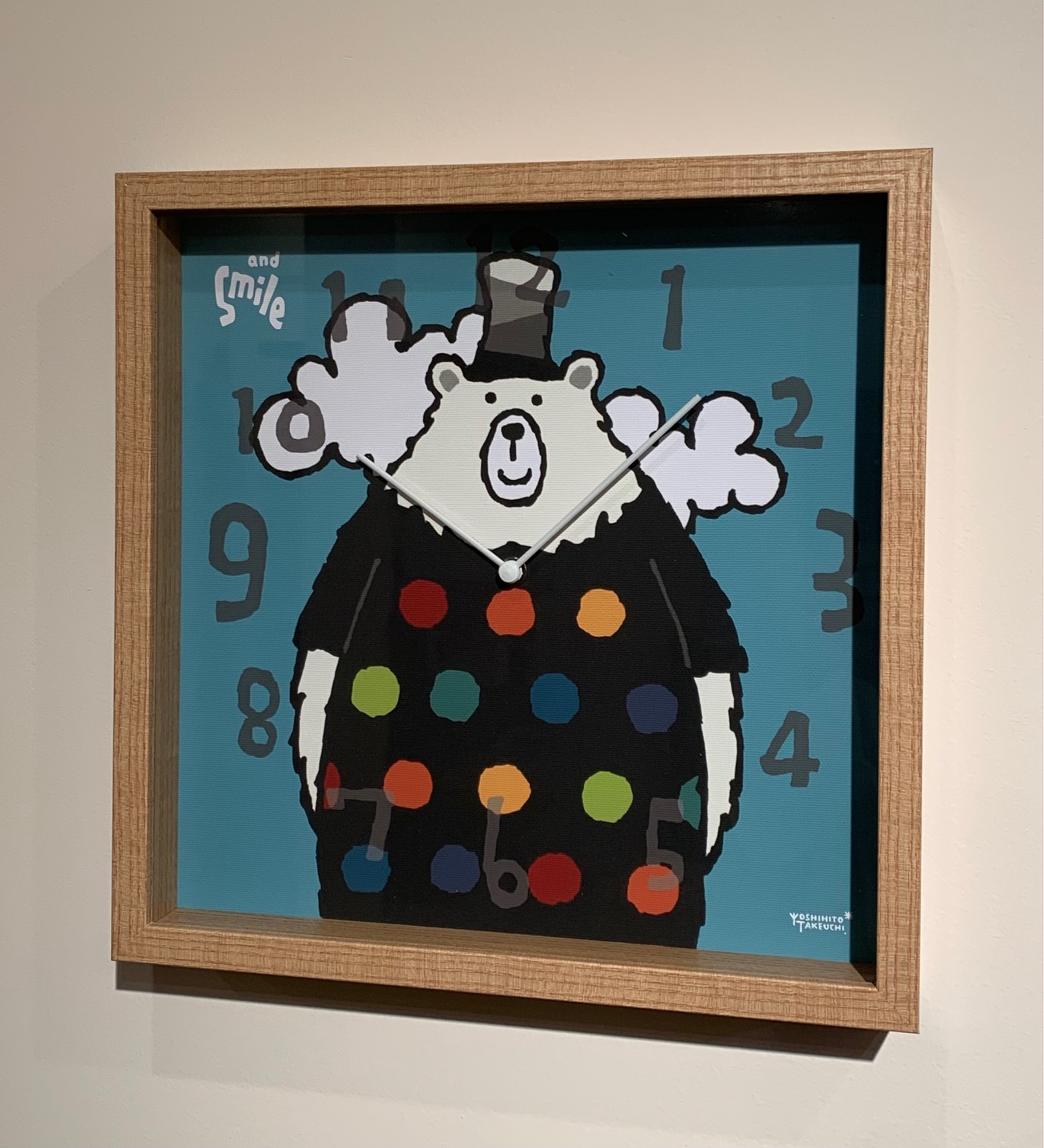 掛け時計・シロクマ[アイボリー・武内祐人]