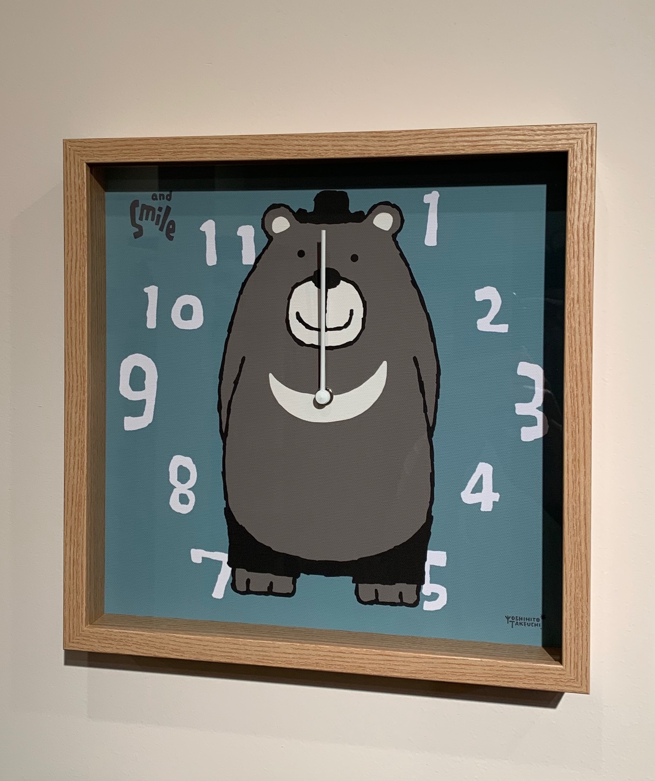 掛け時計・ツキノワグマ[アイボリー・武内祐人]