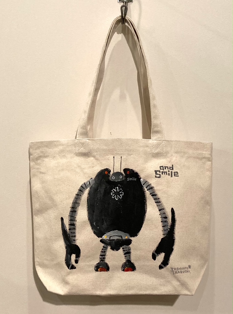 【ネットショップ限定作品】手描きトートバッグ・ロボット/武内祐人[1点もの]