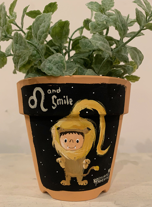 植木鉢 ＊着ぐるみちゃん12星座・しし座＊・手描き作品[武内祐人]