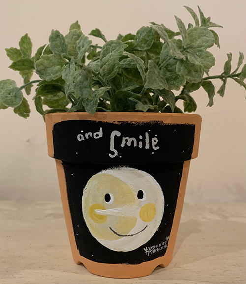 植木鉢 『月くん』A・手描き作品[武内祐人]