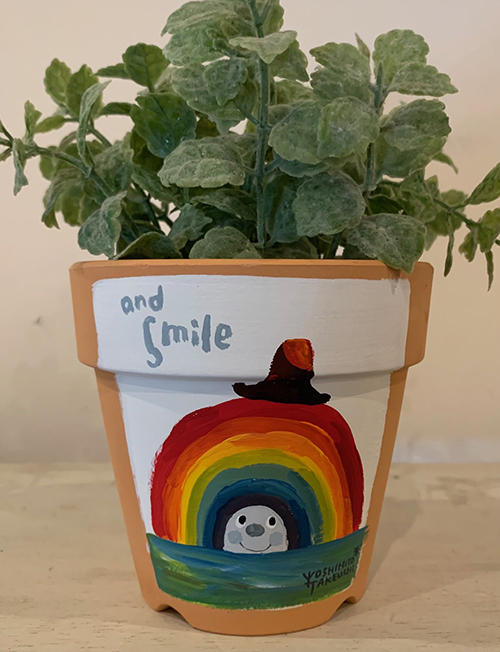 植木鉢 『虹さん』・手描き作品[武内祐人]