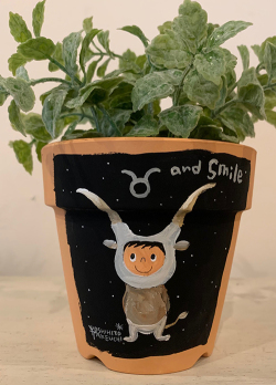 植木鉢 ＊着ぐるみちゃん12星座・おうし座＊・手描き作品[武内祐人]