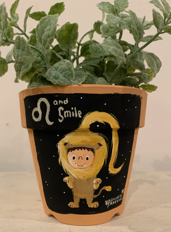 植木鉢 ＊着ぐるみちゃん12星座・しし座＊・手描き作品[武内祐人]
