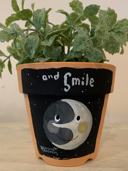 植木鉢 『月くん』B・手描き作品[武内祐人]