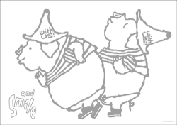 ダウンロード版 ぬり絵/ブタ　[アイボリー・武内祐人]
