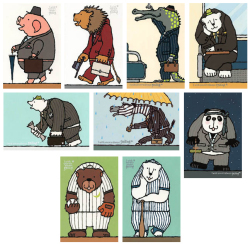 ポストカード-サラリーマン　[アイボリー・武内祐人]